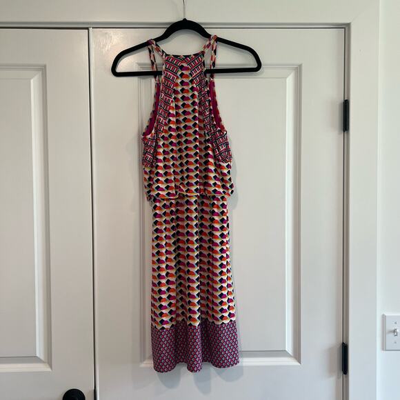 Laundry by Shelly Segal Women's Dress Abstract Print Pink Sleeveless Size M - Picture 5 of 9